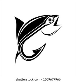 Fishing Hook Logo Vectors Stock image