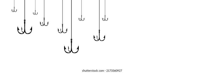 Fishing hook on the white