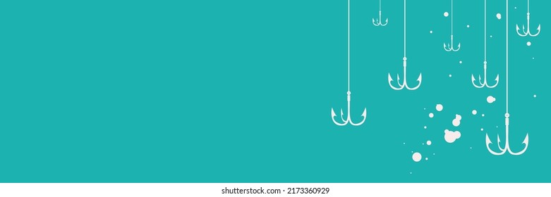 El anzuelo de la pesca en blanco