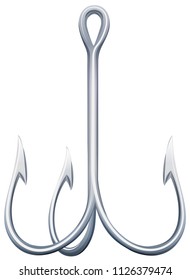 ein Fanghaken auf weißem Hintergrund, Illustration