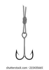 fishing hook on a white background