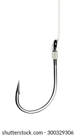 fishing hook on a white background