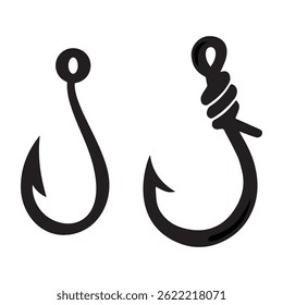 fishing hook, set of fishing hook, fishing hook vector illustration