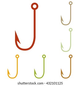 Fishing Hook sign illustration