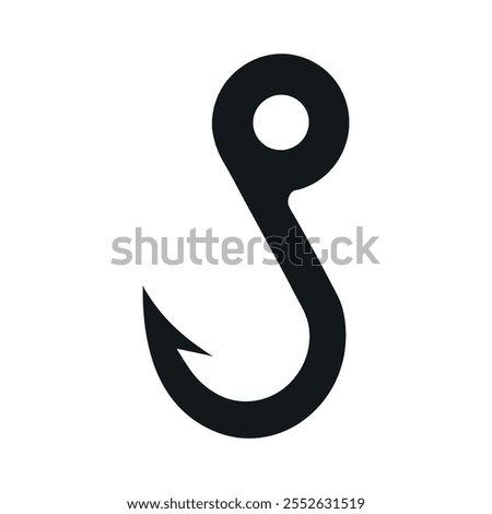 fishing Hook silhouette vector icon design