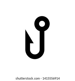 Fishing hook. Simple icon. Design Vector Art Illustration.