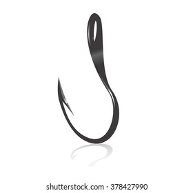 fishing hook symbol icon stylish sign element 