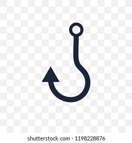 Fishing Hook transparent icon. Fishing Hook symbol design from Nautical collection. Simple element vector illustration on transparent background.