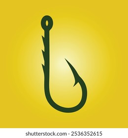 Fishing hook trendy artwork attractive abstract vector illustration colorful applicable design.eps