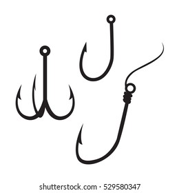 fishing hook, vector