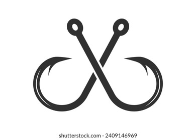 Fishing Hook Vector, Fishhook silhouette, Fishing Hook Set, Premium Quality Fishing Hook Vector