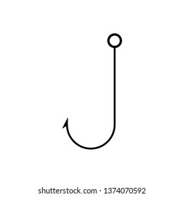 Fishing hook vector icon