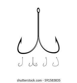 Fishing hook. Vector illustration
