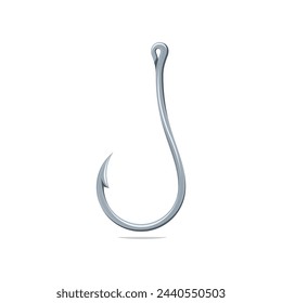 Fishing hook vector isolated on white background.