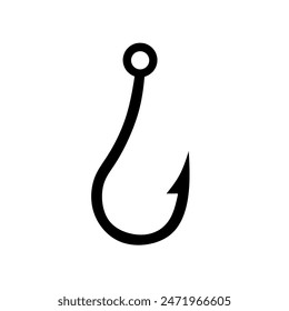 fishing hook vector with simple design.hook icon