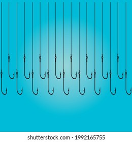 Fishing Hooks, concept background,illustration,eps 10