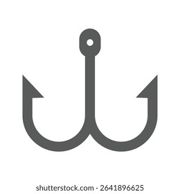 Fishing hooks. Simple icon. Black on white background white background simple eps 10 .icon vector color aris