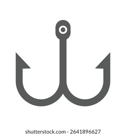 Fishing hooks. Simple icon. Black on white background white background simple eps 10 .icon vector color aris