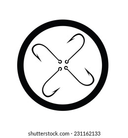 fishing hooks vector