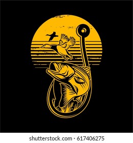Fishing Hunt Illustration Design