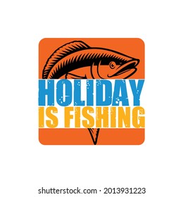 Fishing Hunting T-shirt Design vector