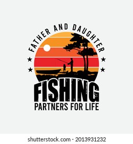 Design-Vektorgrafik von Fishing Hunting T-Shirt