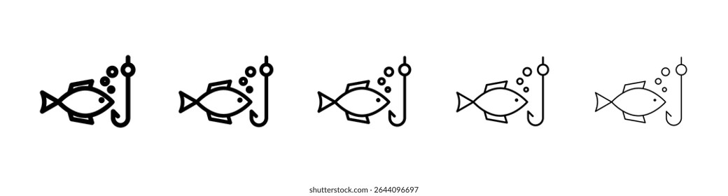 Conceito ícone de pesca. design gráfico, logotipo, Web, UI.