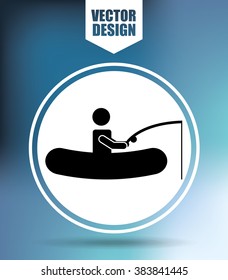 fishing icon design 
