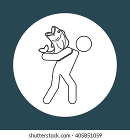 fishing icon design 