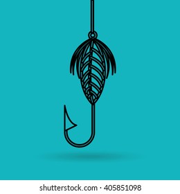 fishing icon design 