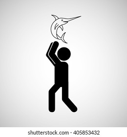 fishing icon design 