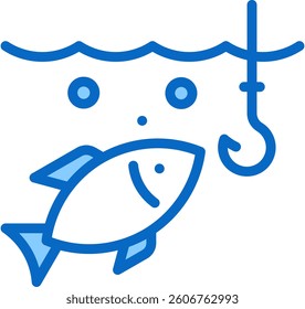 Fishing Icon Element For Design