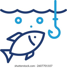 Fishing Icon Element For Design
