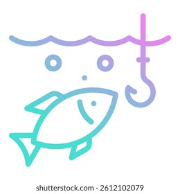 Fishing Icon Element For Design