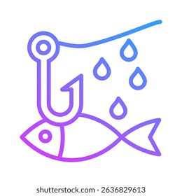 Fishing Icon Element For Design