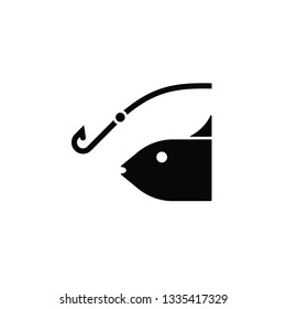 Fishing, icon. Element of simple icon for websites, web design, mobile app, infographics. Thick line icon for website design and development, app development