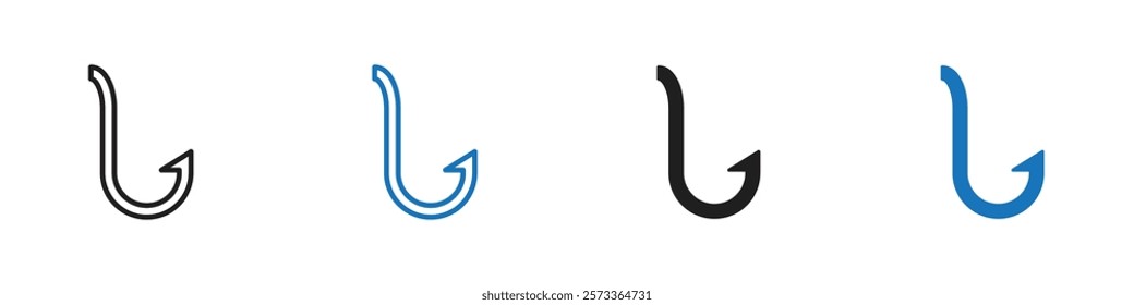 Fishing icon Flat line symbol