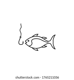 Fishing icon flat vector illustration
