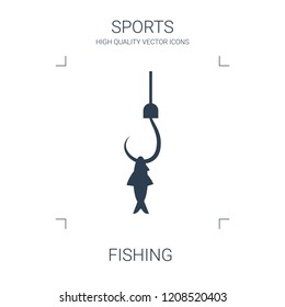 fishing icon. high quality filled fishing icon on white background. from sports collection flat trendy vector fishing symbol. use for web and mobile