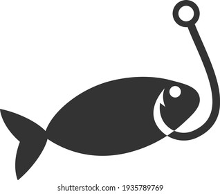 Fishing icon. Illustration style is a flat iconic symbol. Simple Fishing vector illustration.