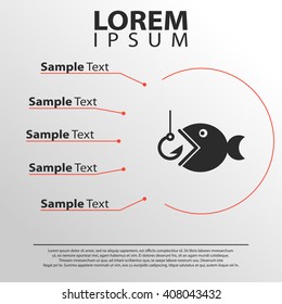 fishing icon. fishing infographics template