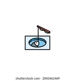 Fishing Icon Isolated On White Background