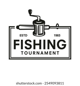 fishing icon isolated on white background, vector illustration