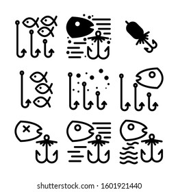 fishing  icon isolated sign symbol vector illustration - Collection of high quality black style vector icons
