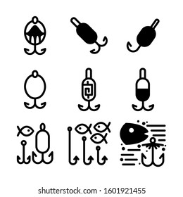 fishing  icon isolated sign symbol vector illustration - Collection of high quality black style vector icons
