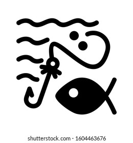fishing  icon isolated sign symbol vector illustration - Collection of high quality black style vector icons
