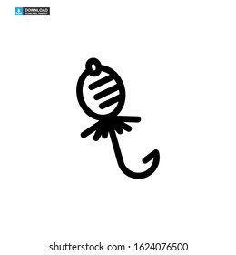 fishing icon isolated sign symbol vector illustration - high quality black style vector icons
