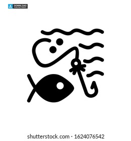 fishing icon isolated sign symbol vector illustration - high quality black style vector icons
