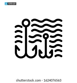 fishing icon isolated sign symbol vector illustration - high quality black style vector icons
