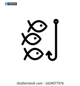 fishing icon isolated sign symbol vector illustration - high quality black style vector icons
